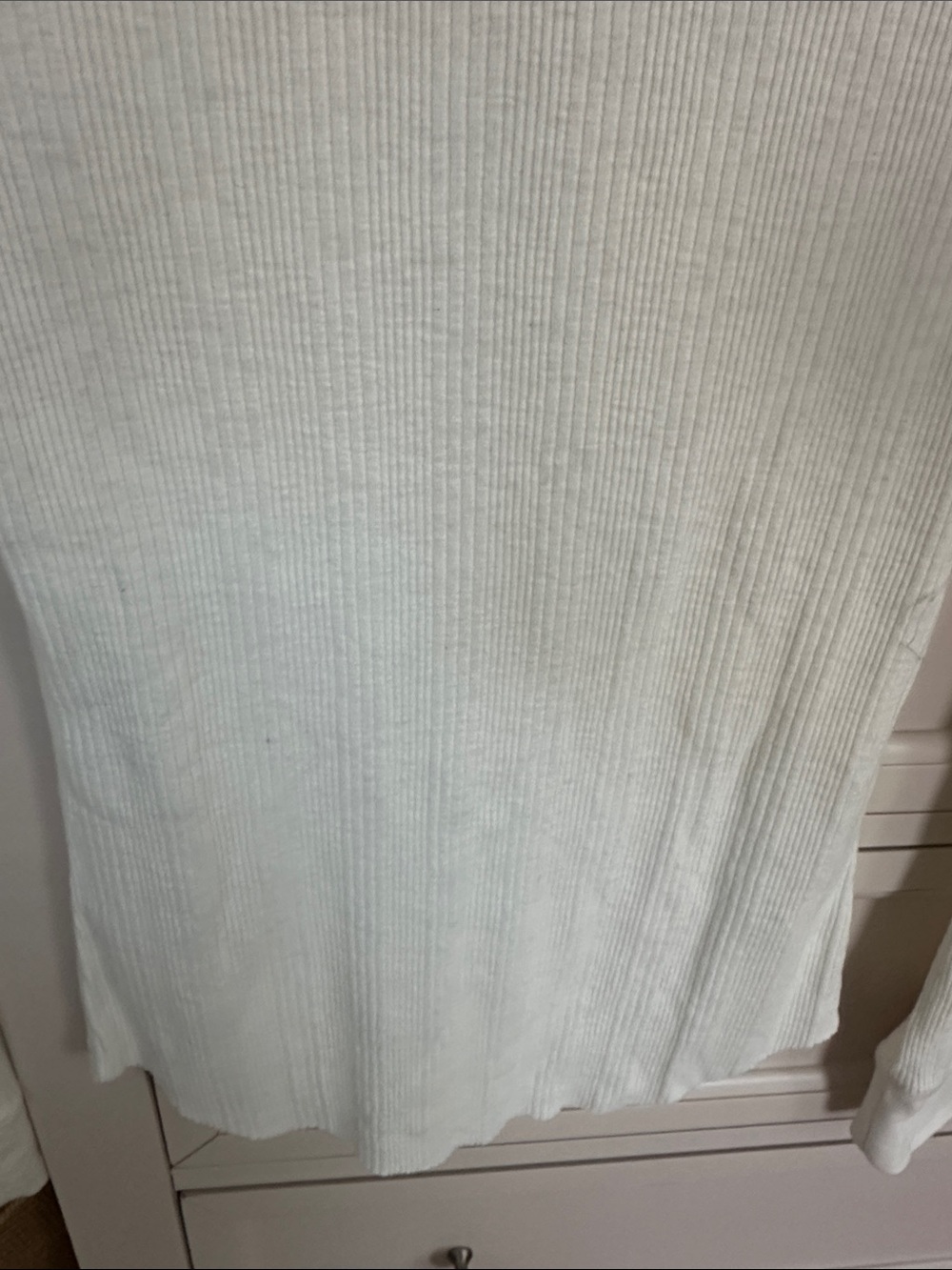 BNWT Aerie Ribbed Long Sleeve Crewneck Top - Ivory - Picture 5 of 7